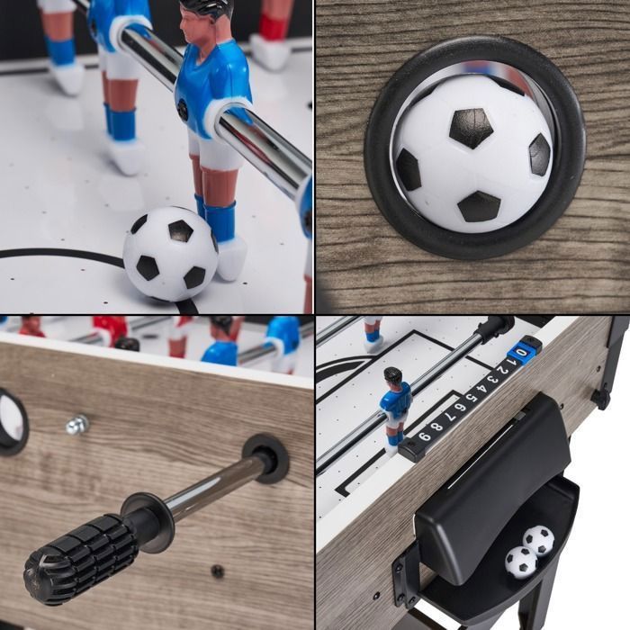 KANGUI 4-in-1 Games Table - Foosball with telescopic rods, ping pong, hockey, basketball