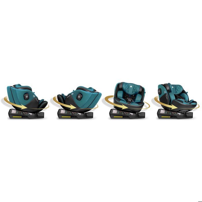 Rotating car seat - NUKIDO - 0-36 kg - Black/Blue - ISOFIX - 360° rotation - ECE R129 - i-Size - Side impact protection