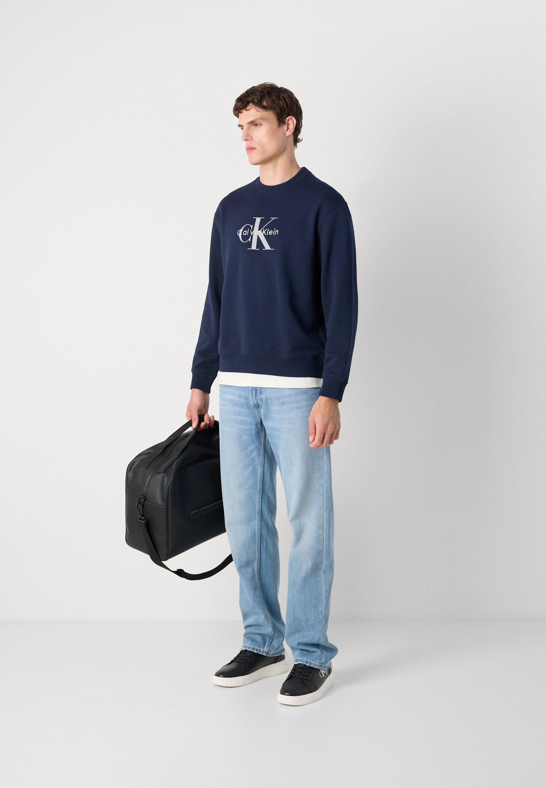 Calvin Klein Jeans MONOLOGO - Felpa - zaffiro scuro