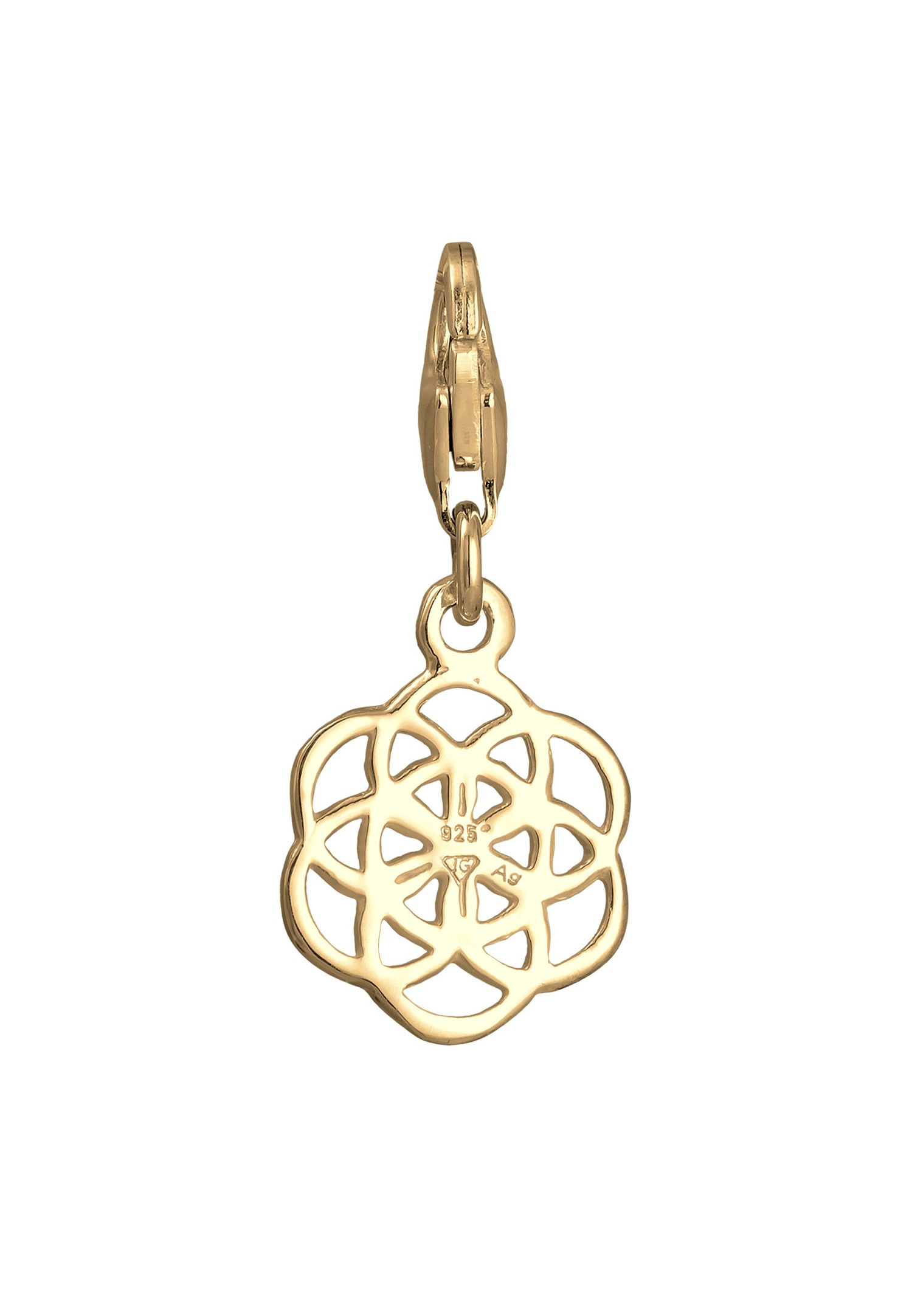Nenalina Pendentif à breloques Ornement Fleur de Vie en argent sterling 926