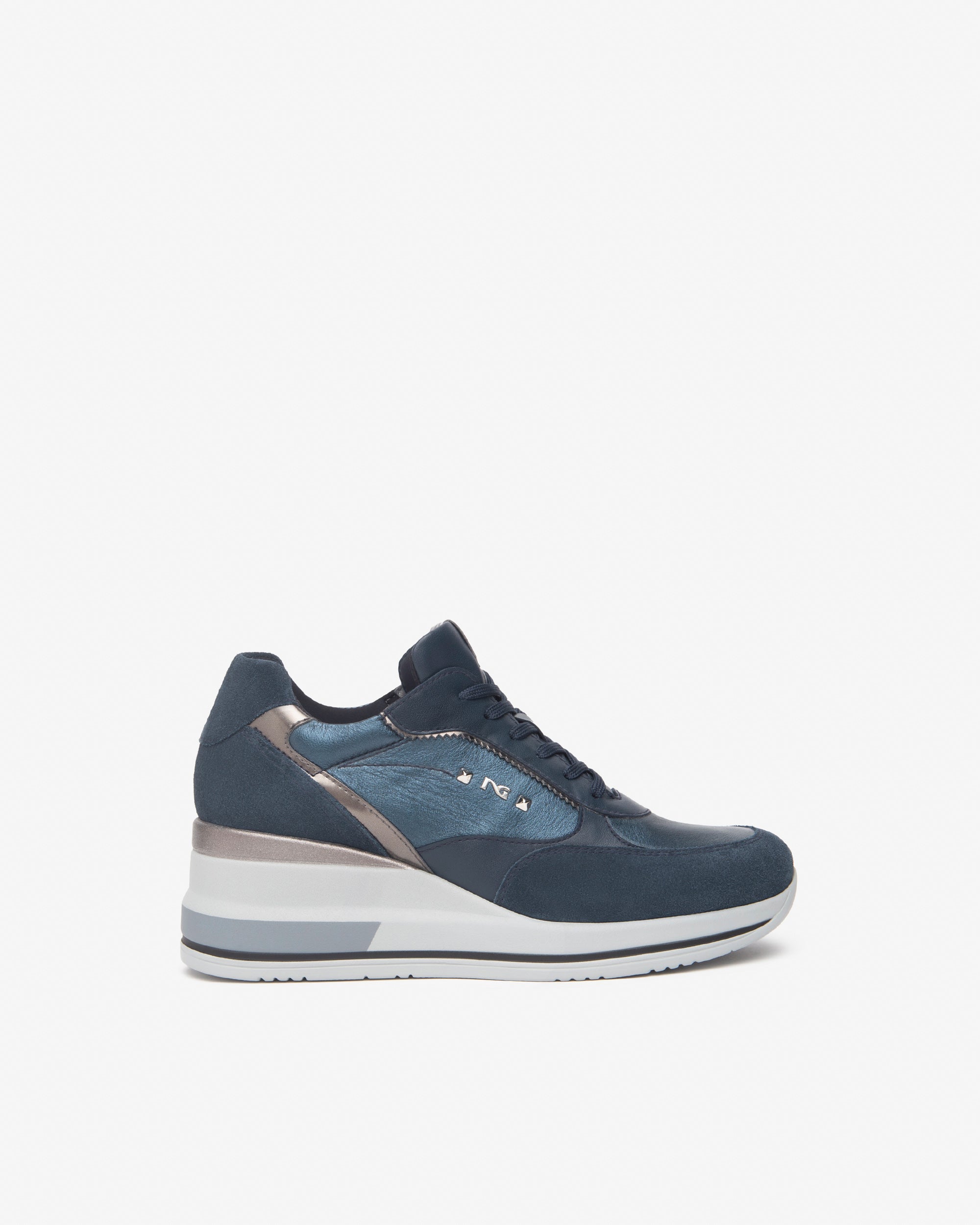  Damen-Sneaker aus Wildleder, Lackleder, Leder und technischen Materialien