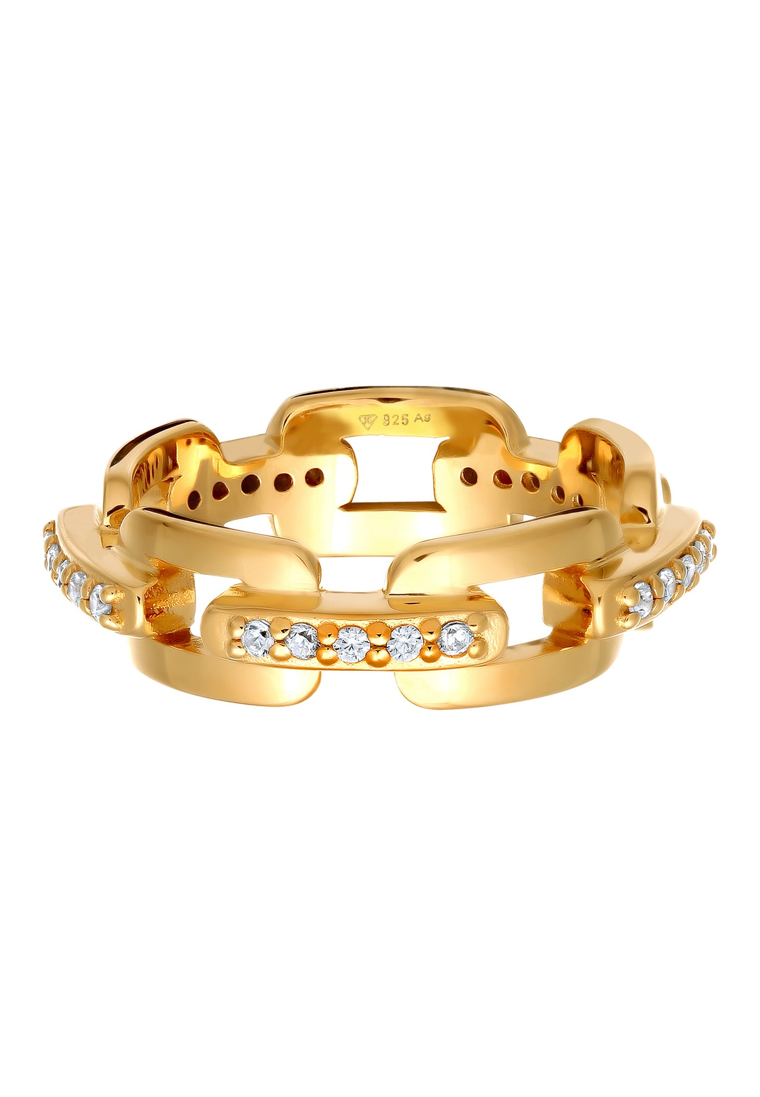 KUZZOI Kuzzoi Bague à maillons Hommes Zirconia Taille Diamant Blanc 925 Argent Sterling Argent Fête / Réveillon du Nouvel An