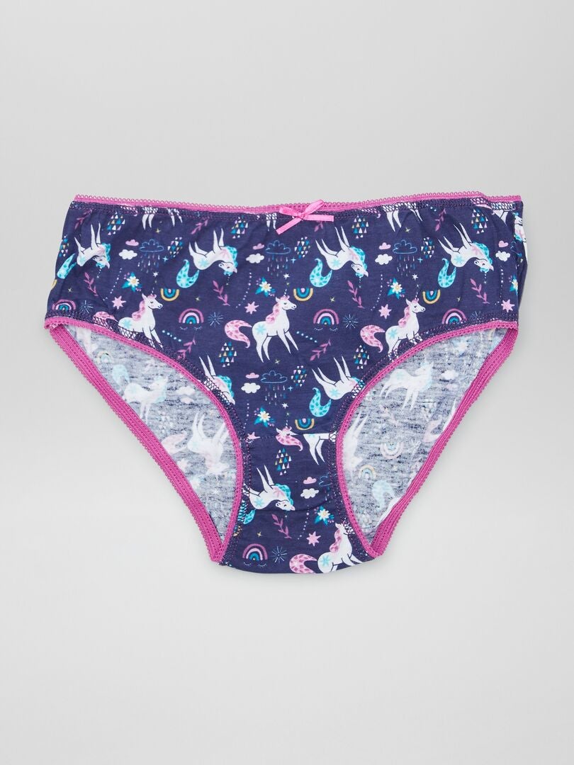 Set van 5 katoenen slips - ROZE