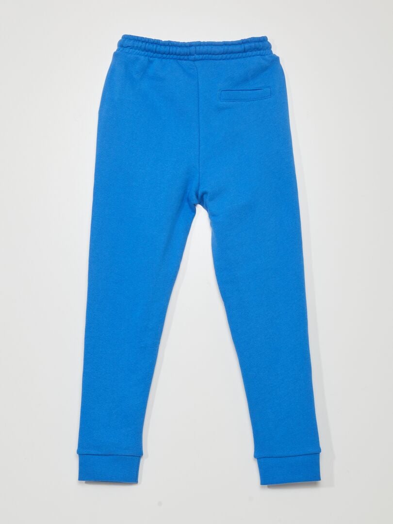 Joggingbroek van French Terry met stiksels - BLAUW