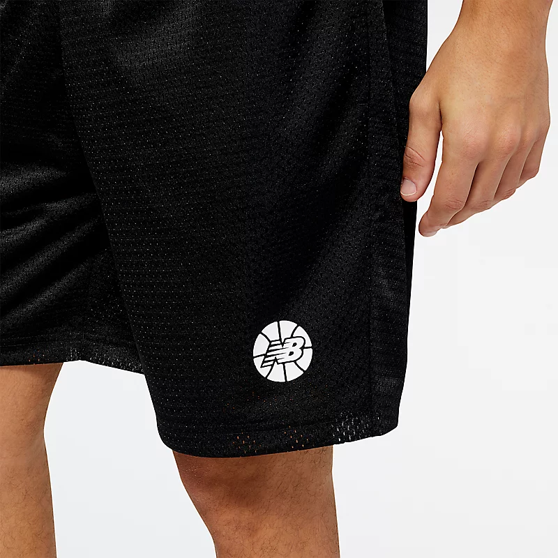 NB Hoops Essentials Fundamental Shorts für Herren – SCHWARZ