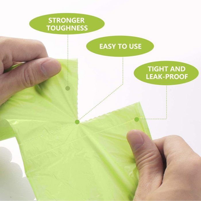 Bolsas de basura orgánicas, 100 bolsas de basura resistentes al desgarro, bolsas de basura para la cocina, bolsas compostables y biodegradables, etiqueta certificada.