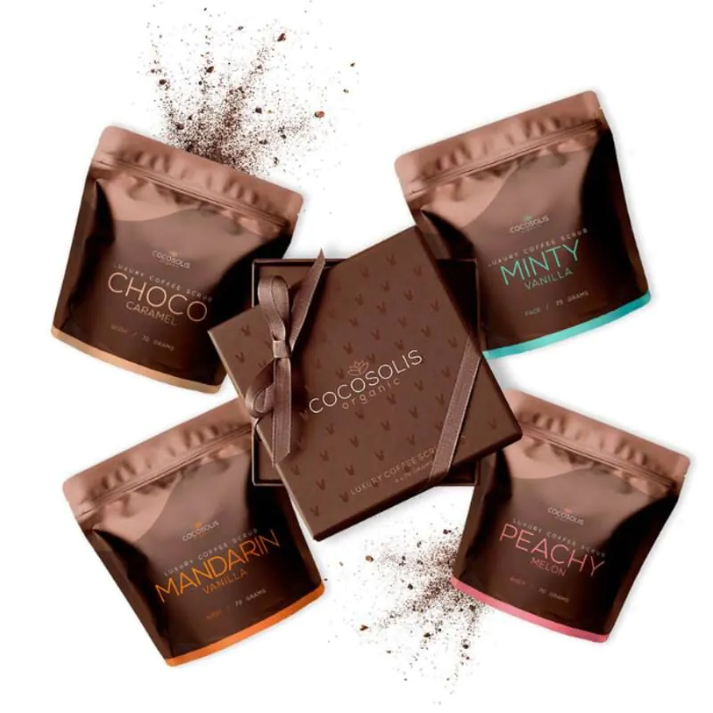 Cocosolis Luxury Coffee Scrub Box 4x70g