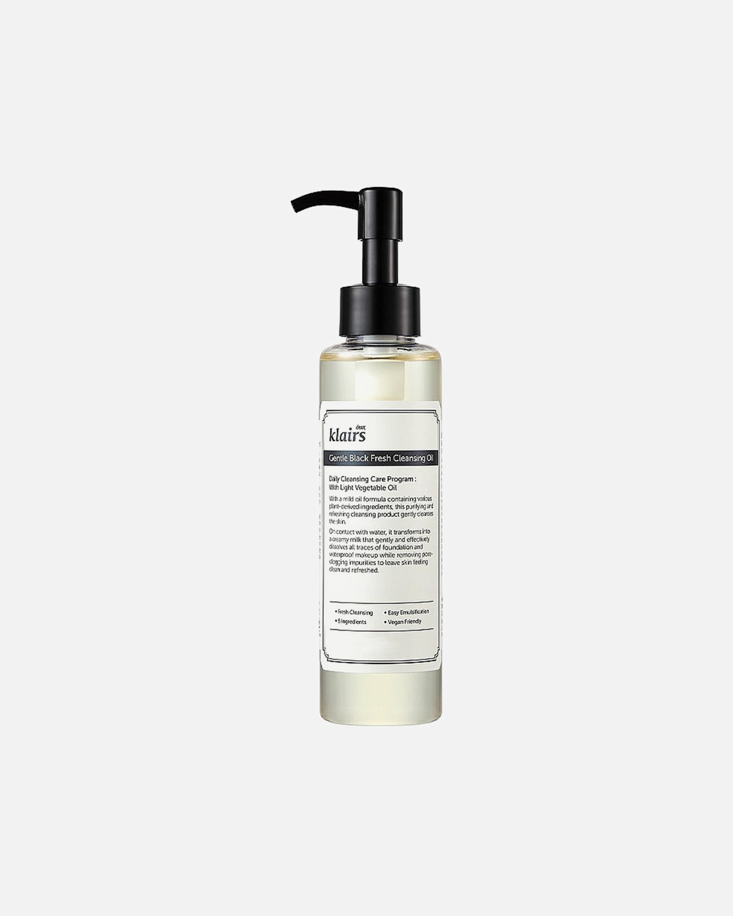 Aceite limpiador facial suave y fresco Dear Klairs - 150 ml