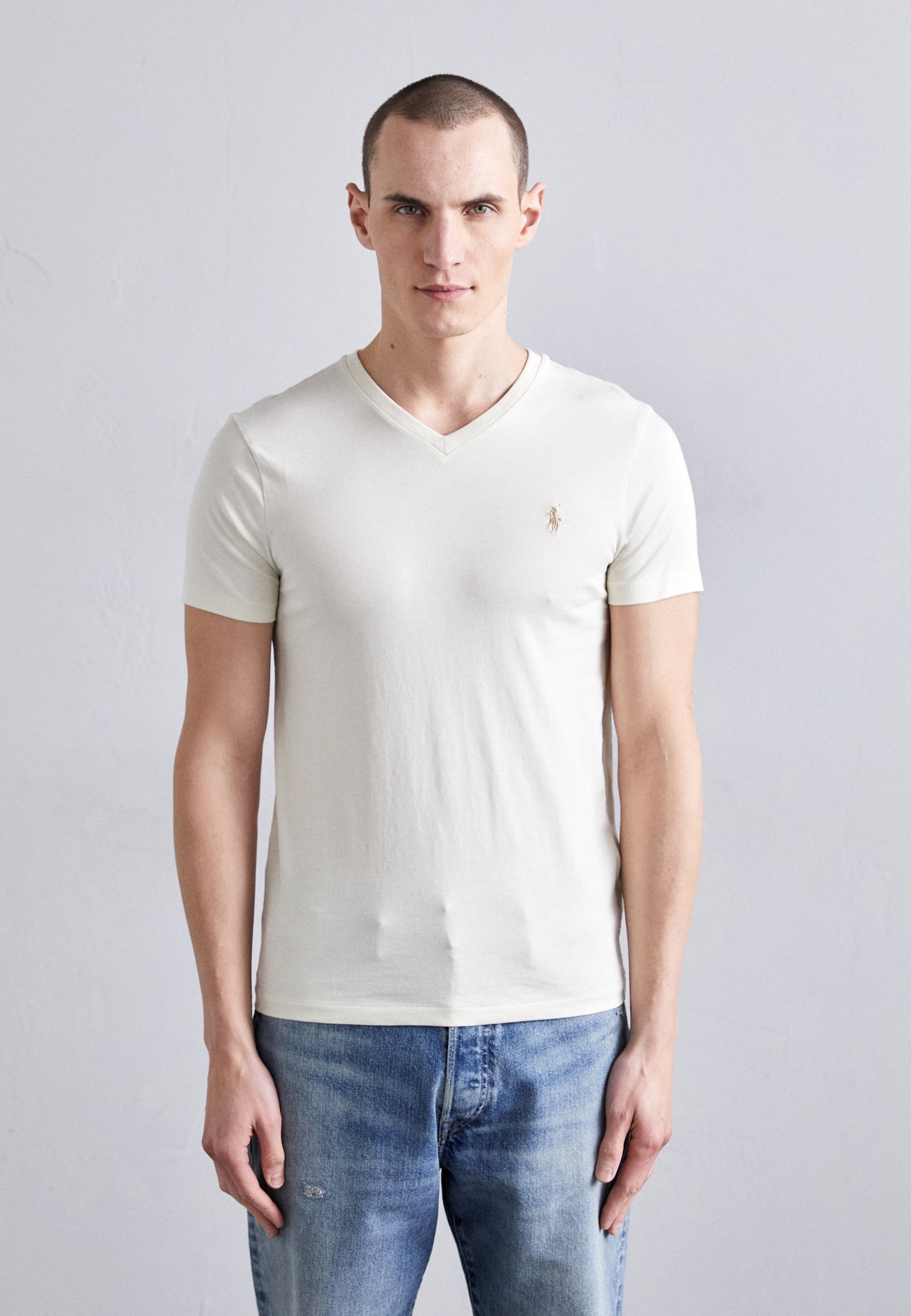 Polo Ralph Lauren MANICA CORTA - T-shirt basic - color crema pergamena