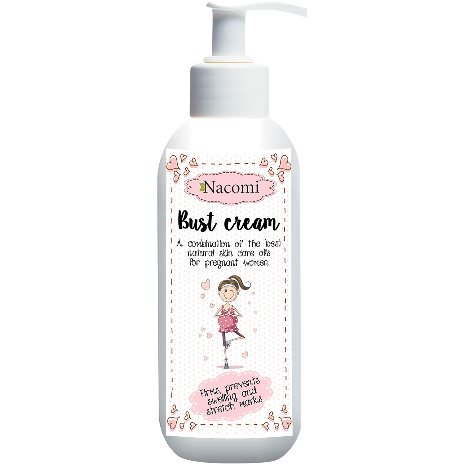 Nacomi krema za grudi za trudnice, učvršćuje i sprječava strije, 150 ml