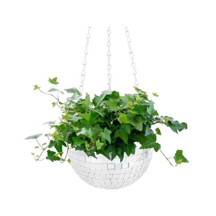 15cm Disco Ball Flower Pot, Hanging Disco Ball Planter with Chain