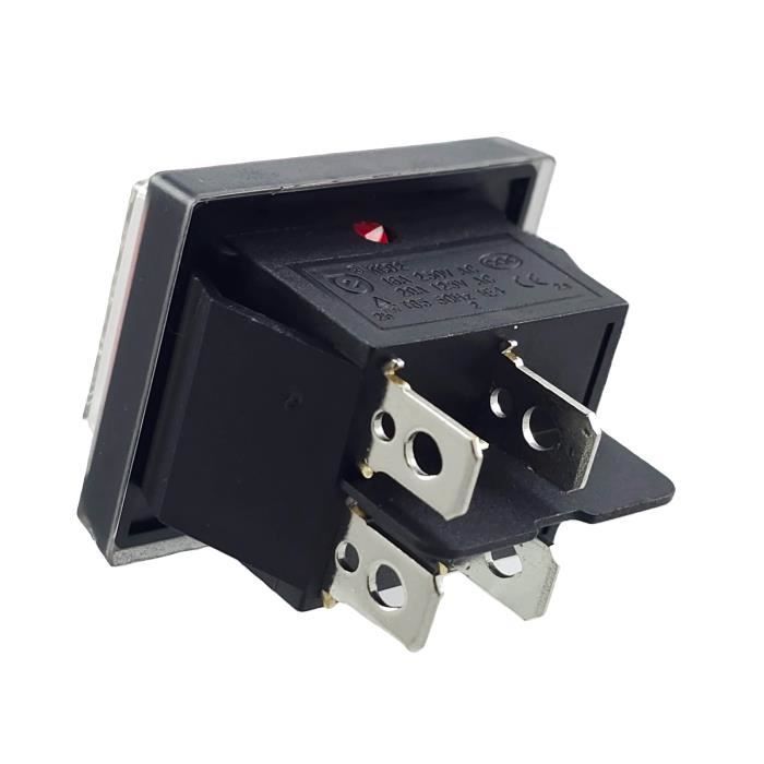 Interruptor basculante - Sin especificar - 2 pines - Iluminado - 16A - 250V - IP67
