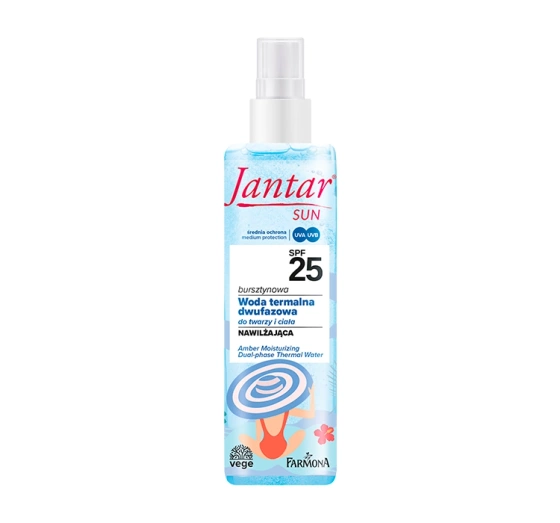 Farmona Jantar Sun bursztynowa dwufazowa woda termalna do twarzy i ciała 200 ml