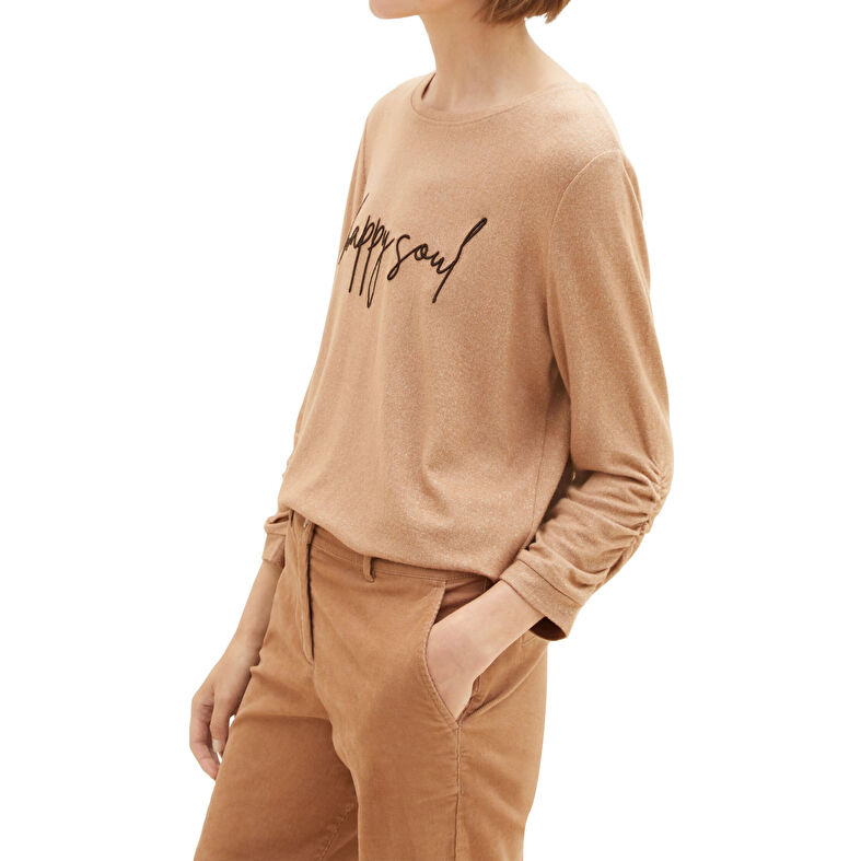 Maglietta da donna beige