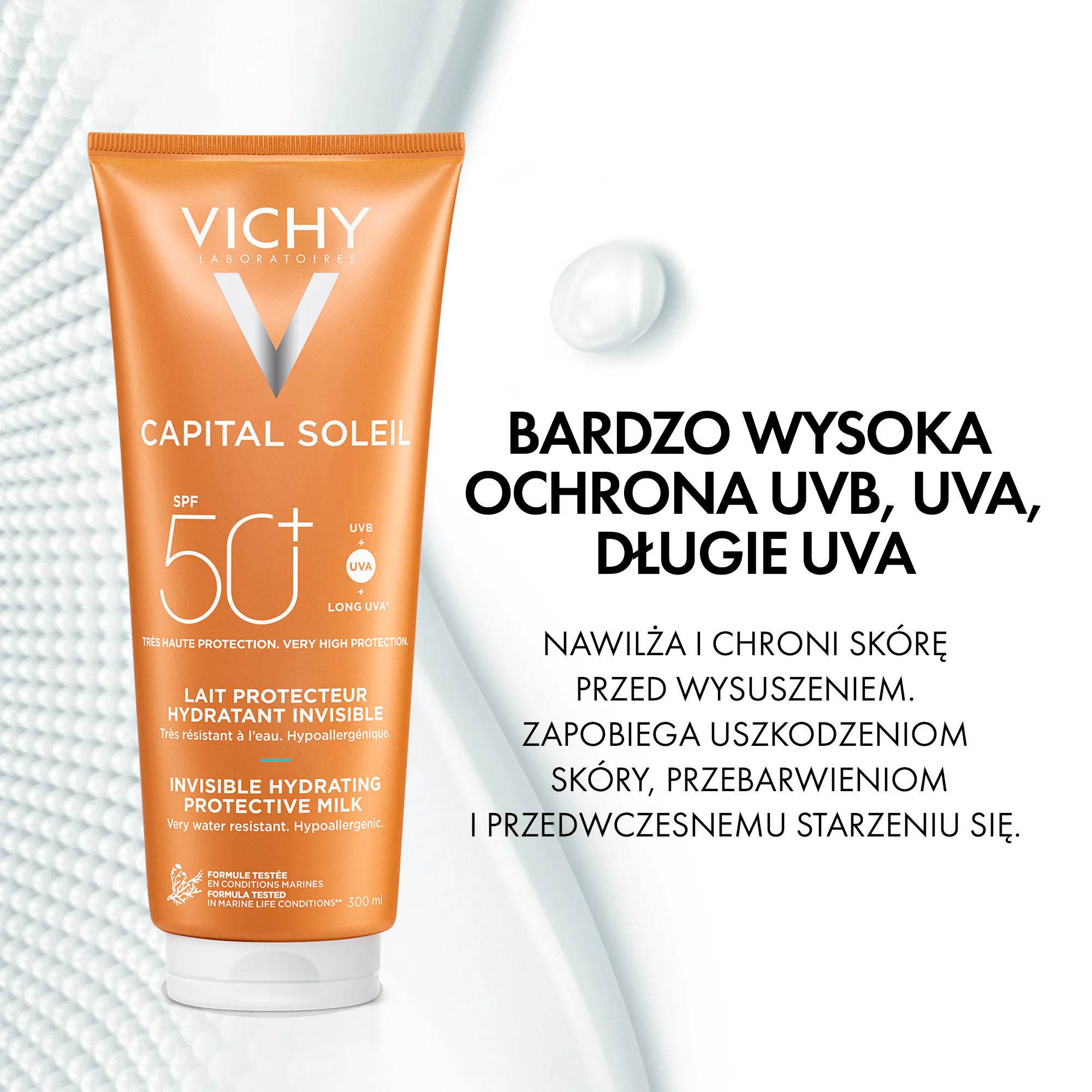 Vichy Capital Soleil Nawilżające mleczko ochronne do ciała SPF50+