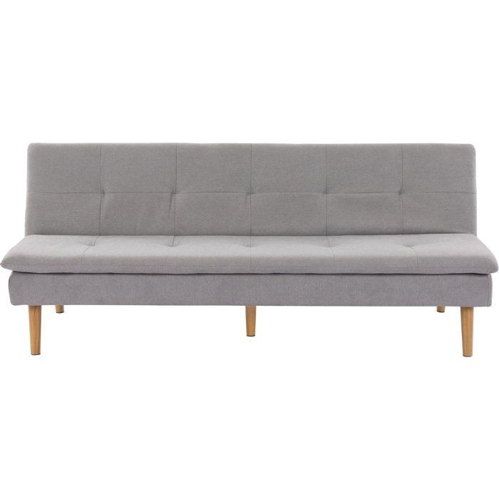 Canapé convertible - 3 places - AGATHE - Tissu Gris Greige - 180 x 74 x 72 cm