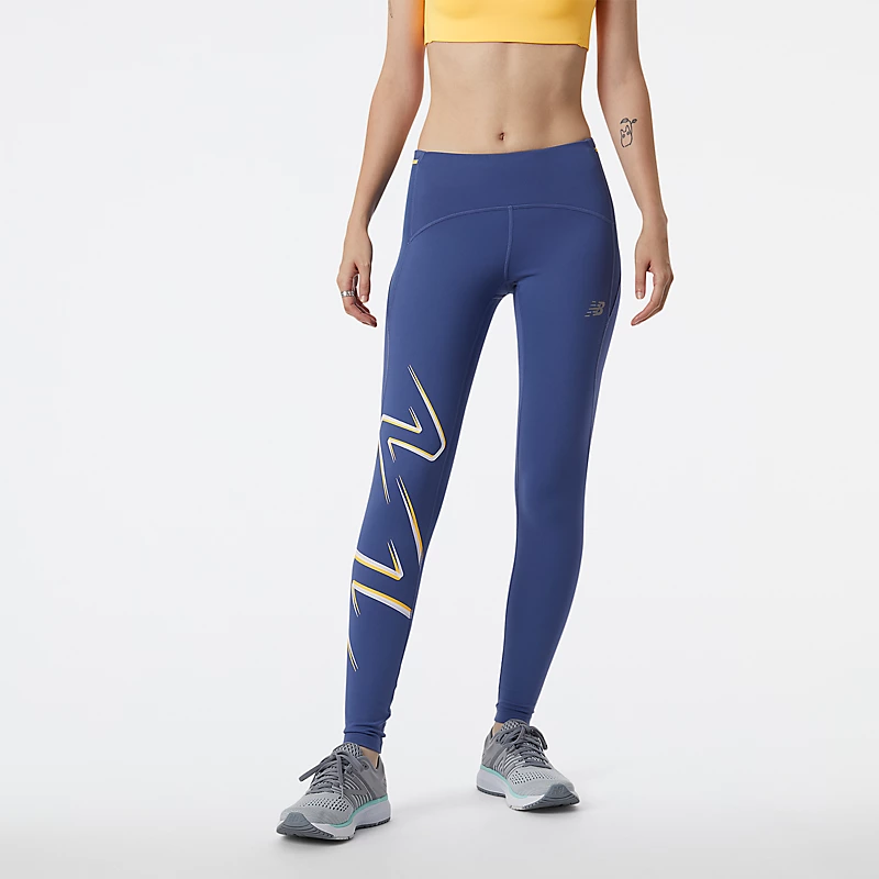 Grafische hardloopbroek voor dames - NIGHT SKY