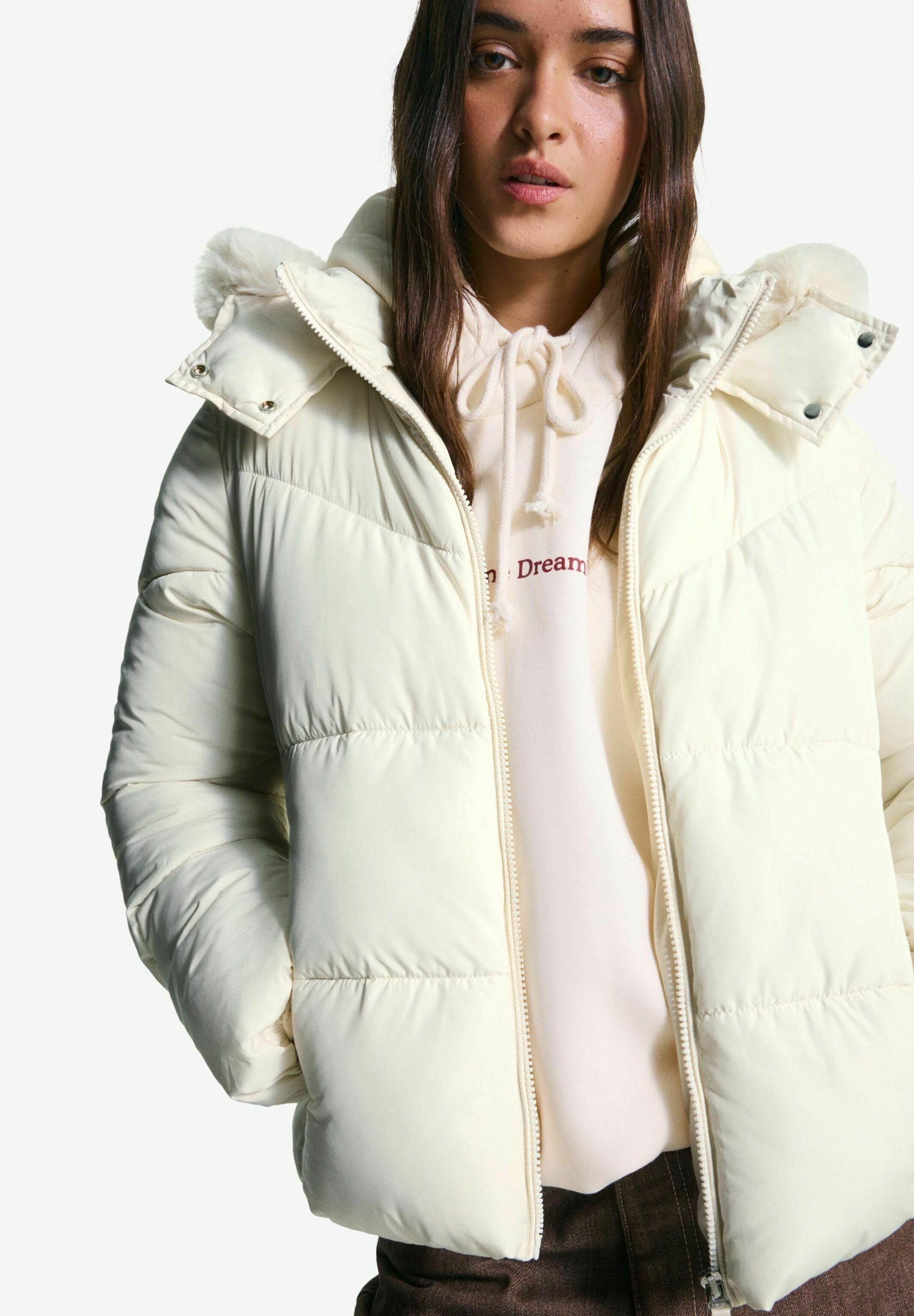 Bershka winterjas - zand