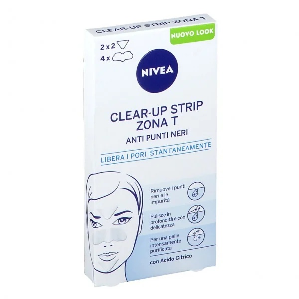 NIVEA Clear-Up Strip T-zone patches, 6 stuks, voor het verwijderen van mee-eters.