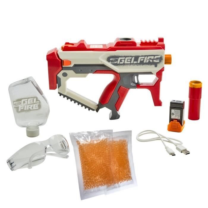 Blaster Nerf Pro Gelfire Mythic - 1600 billes hydratées, lunettes de protection et batterie rechargeable