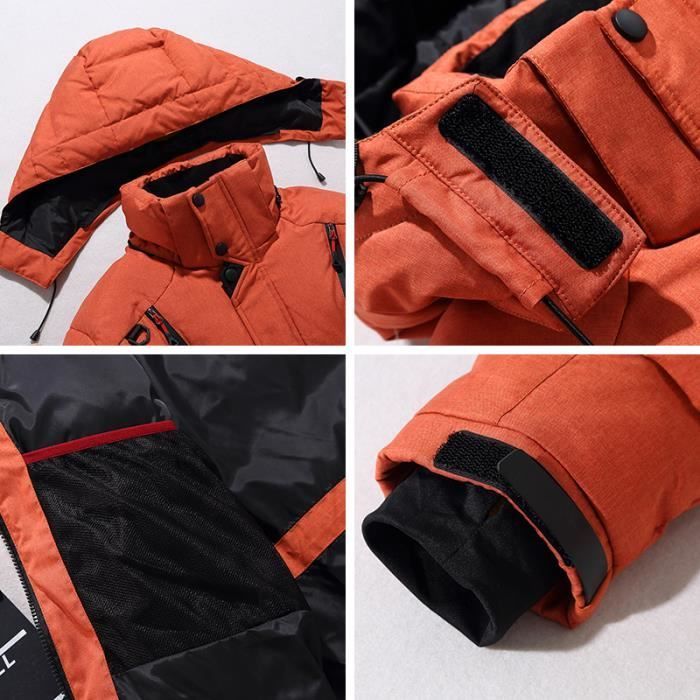 Chaqueta acolchada de invierno para hombre, cuello alto, abrigo informal de moda con capucha desmontable.