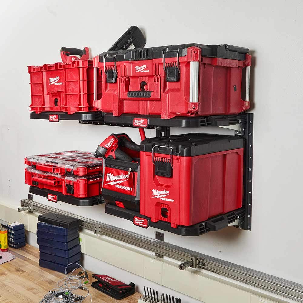 MILWAUKEE 2-delte vertikale E-sporhylleskinner PACKOUT™ 48228482