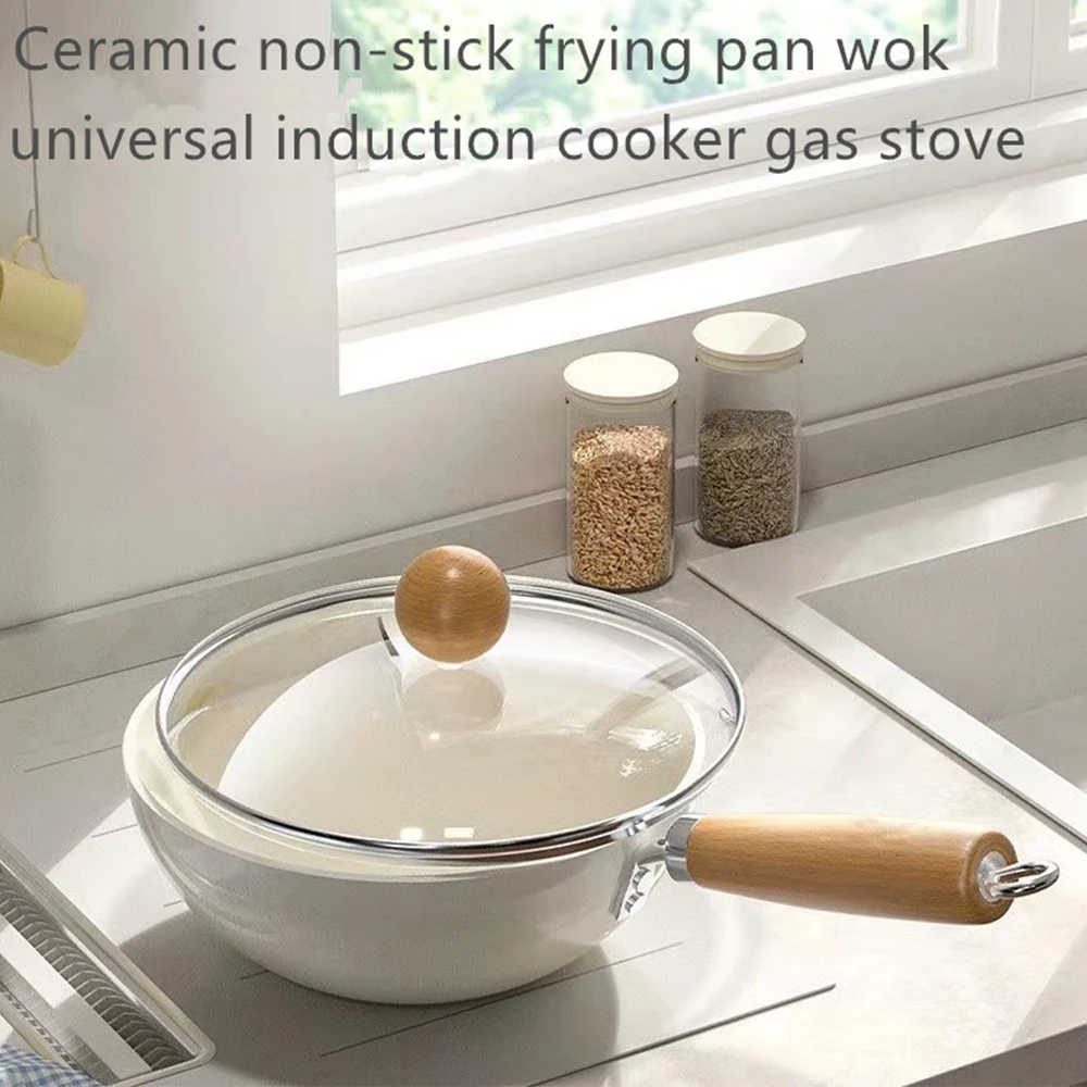 Mini poêle antiadhésive en céramique, wok, poêle à œufs, steak, crêpes, compatible avec plaques à induction, cuisinières à gaz, casseroles, ustensiles de cuisine