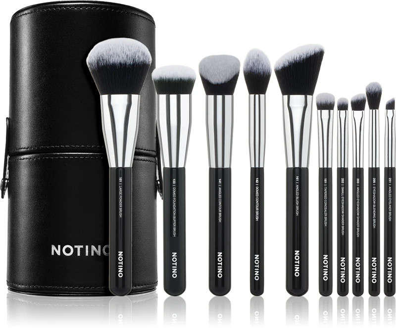 Conjunto de Pincéis de Maquiagem Profissional Avançado Notino com estojo
