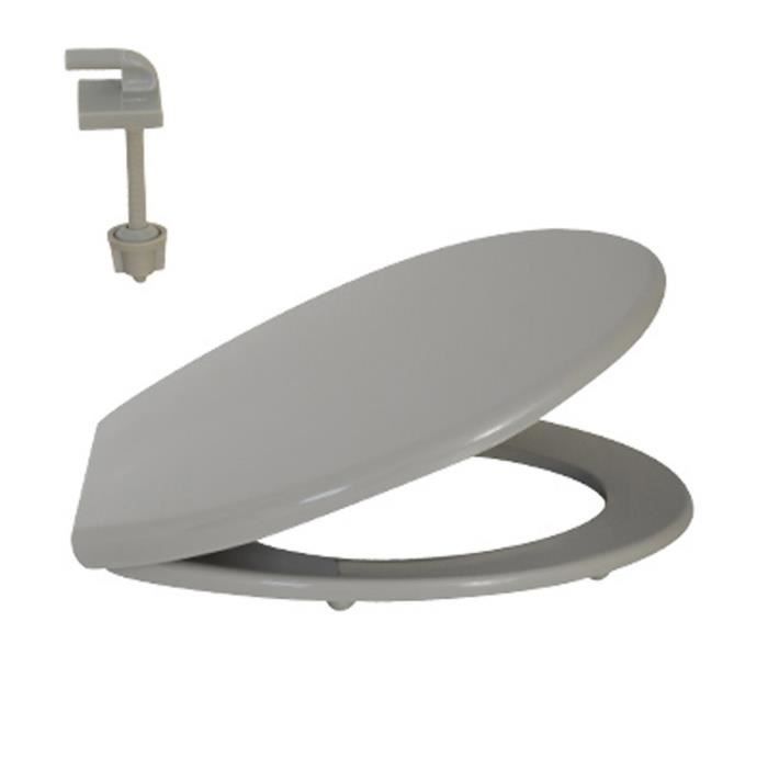 Asiento de inodoro - MSV - Universal - Polipropileno - Gris - 46x37x3,5cm