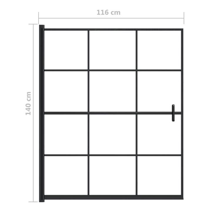vidaXL Shower Enclosure Bathtub Screen Shower Screen Bathtub Enclosure Bathroom Accessory Home Interior 150748