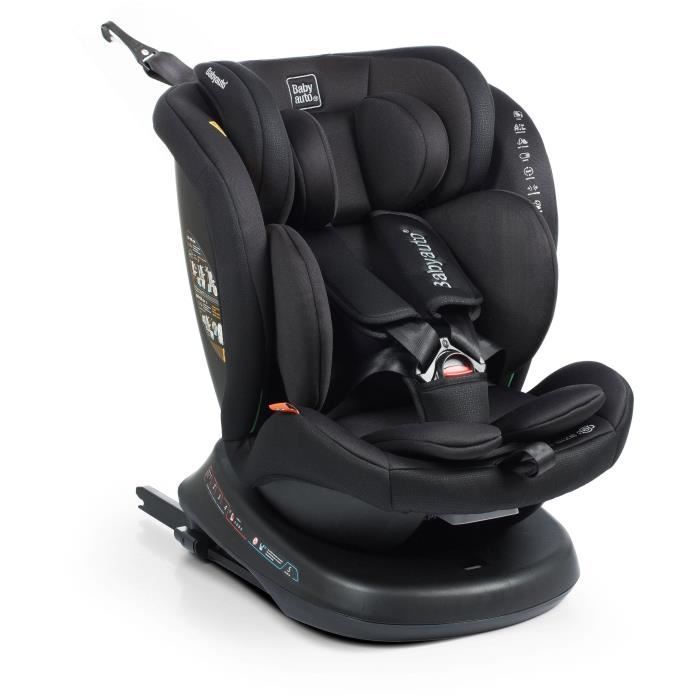 Cadeira auto - BABYAUTO - RODIA - Grupo 0/1/2/3 - 40/150 cm - I-Size Plus - Isofix - Giratória - Reclinável - Redutora - Preta