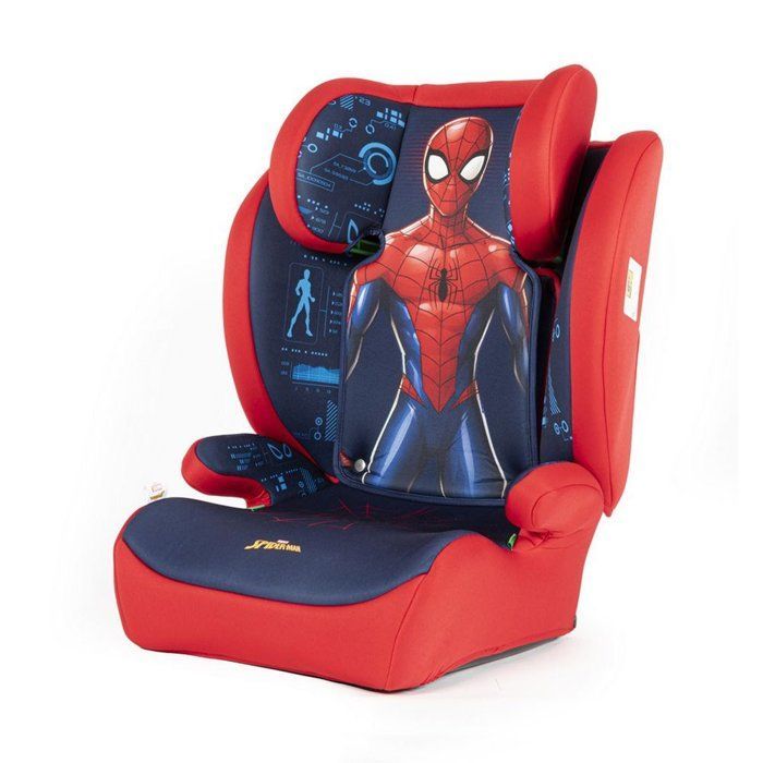Tataway Siège auto Marvel Spiderman 100 à 150 cm, Graphismes Super-héros, Fond Rouge Bleu