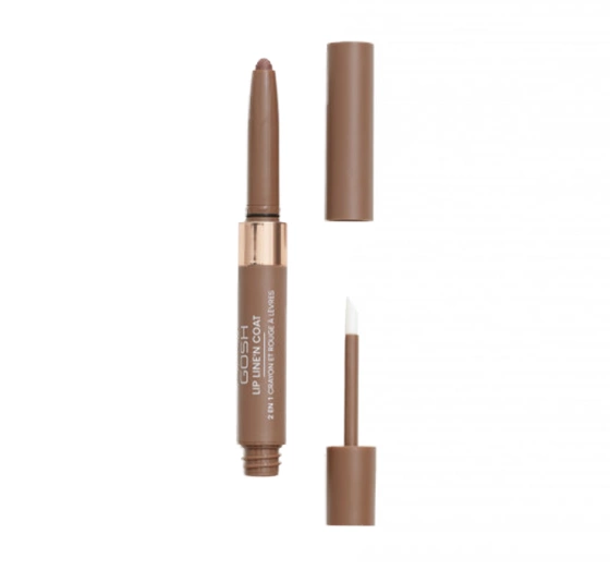 Gosh Lip Line’n Coat zestaw konturówka do ust   matowy top 004 Caramel Toffee 2 ml
