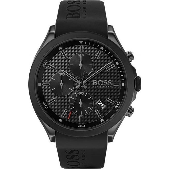 Montre - Homme - Hugo Boss - Velocity chrono - Bracelet silicone noir - 1513720