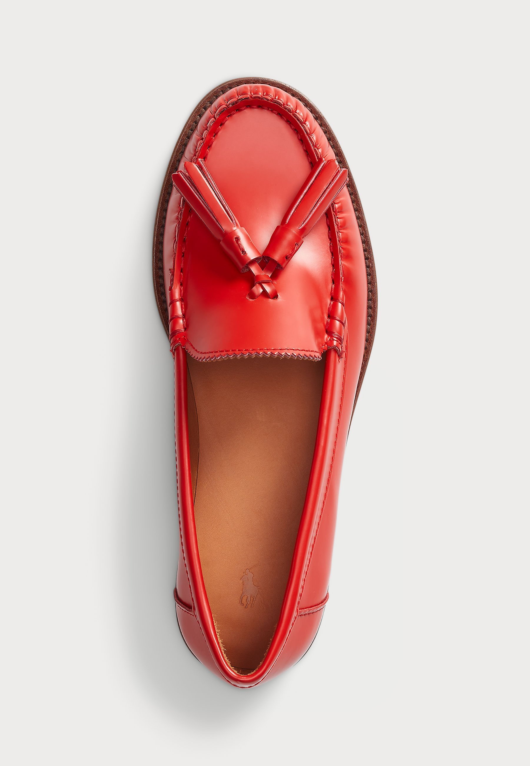 Polo Ralph Lauren leren loafers met kwastjes - instappers - rood