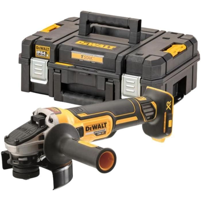 Amoladora angular XR de 18 V y 125 mm (sin batería ni cargador) en maletín T-STAK - DEWALT - DCG405NT