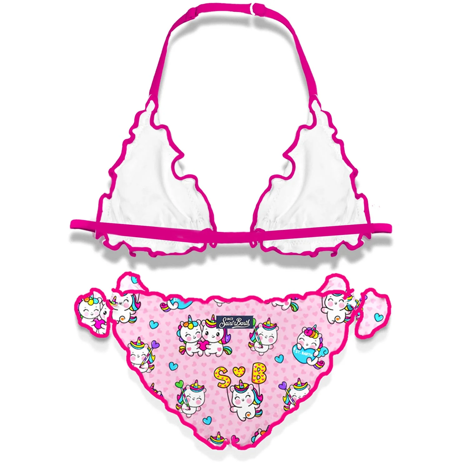 Triangel-Bikini für Mädchen mit Einhorn-Print