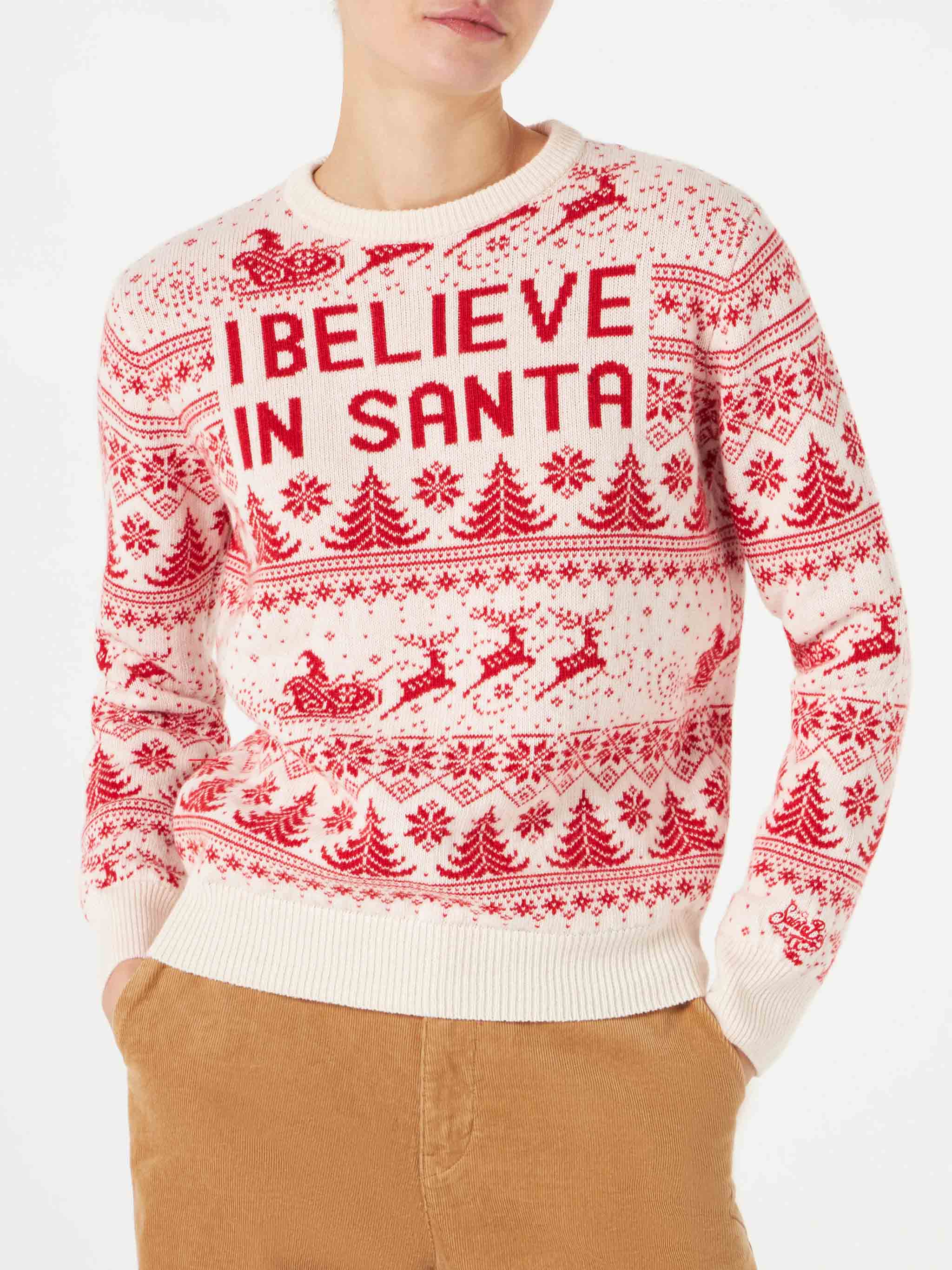 Damenpullover mit Weihnachtsmotiv