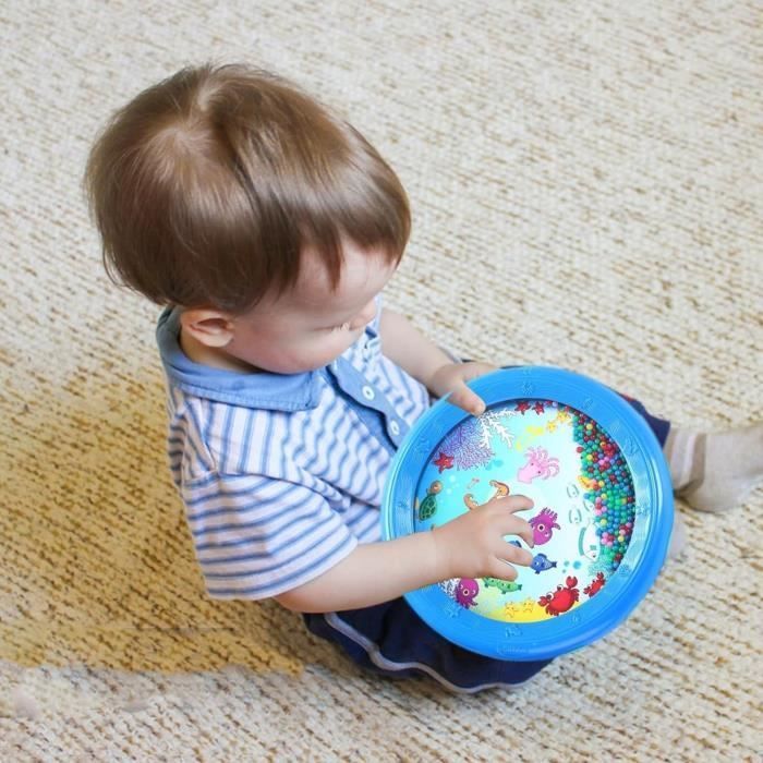 Musikinstrument – Ozeantrommel – 17 x 17 cm – Blau – Für Kinder ab 3 Jahren