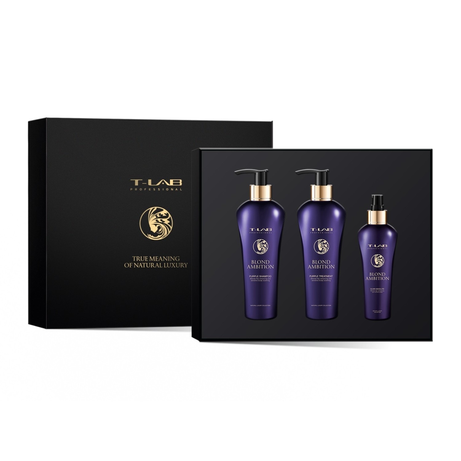 T-LAB PROFESSIONAL plaukų priežiūros rinkinys „Blonde Ambition Ritual“ blondinėms – 1 vnt.