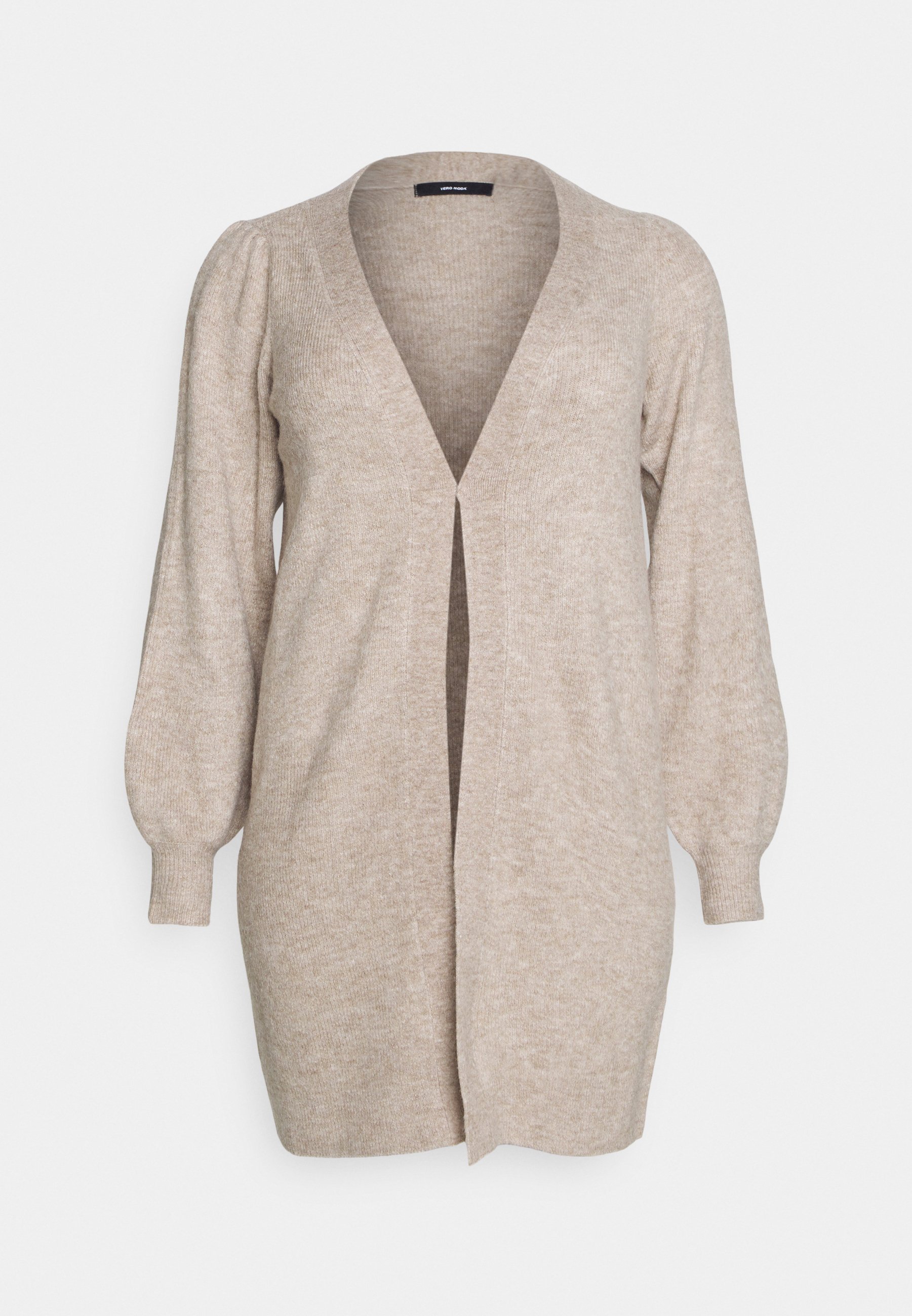 Vero Moda Curve VMRUBELLEFILE LONG CARDIGAN - Cardigan - silver mink