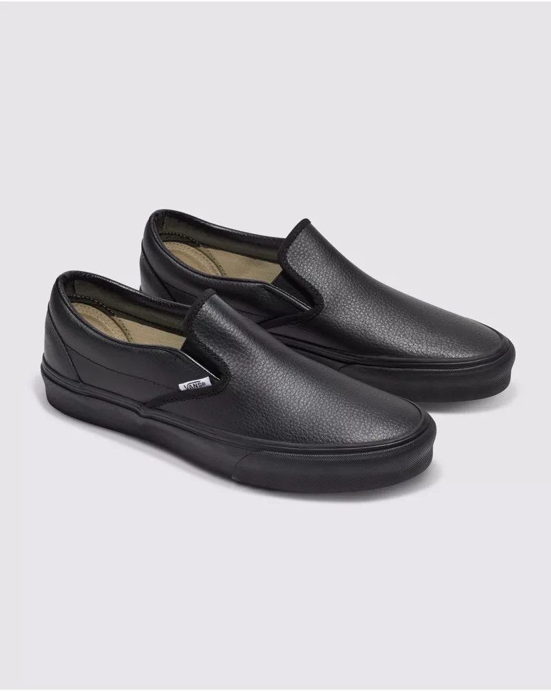 Customs Elevated Black Leather Slip-On Shoe