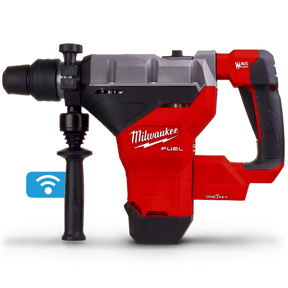 Kit de Furadeira de Impacto SDS Max MILWAUKEE FUEL™ 18V com 2 Baterias de 12,0 Ah e Encaixe de 44 mm (M18FHM-122C)