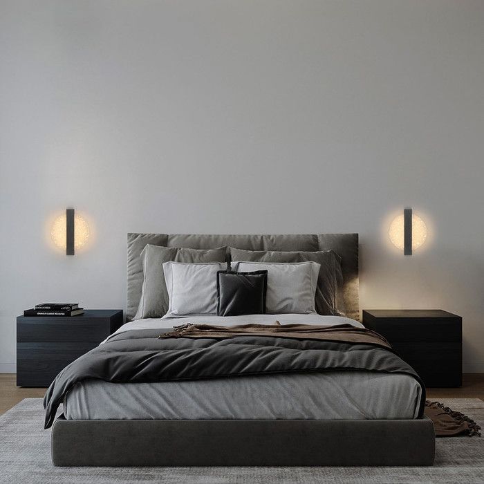 DELIPOP 12W LED-vegglampe, 3 justerbare fargetemperaturer, moderne innendørs vegglampe - for soverom, trapp - svart