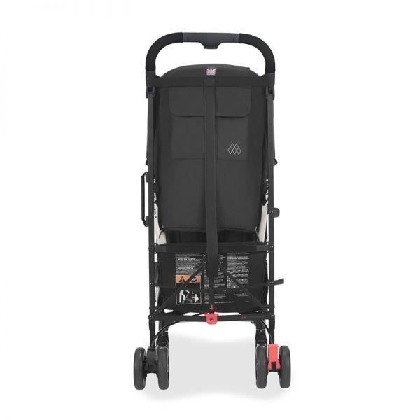 Maclaren Quest Arc Stroller - Black - Railroad Stripe - Rain cover included