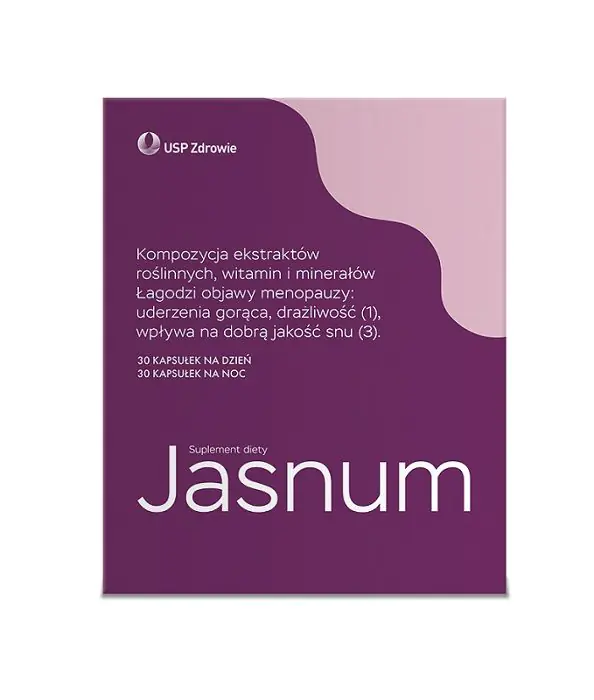 Jasnum, Preparat łagodzący objawy menopauzy, Kapsułki na dzień + Kapsułki na noc