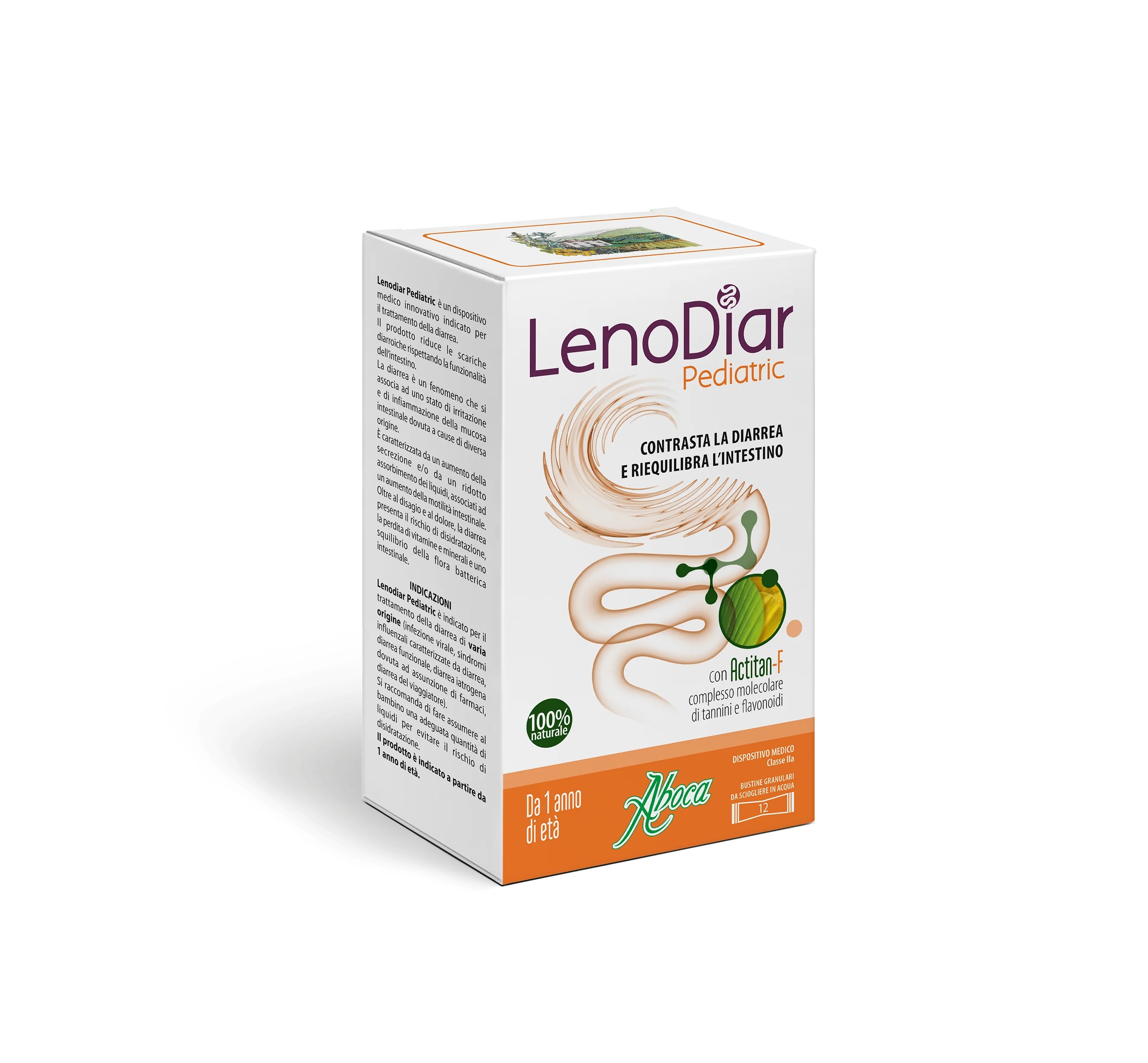 ABOCA Aboca LenoDiar Pédiatrique 12 sachets Traitement de la diarrhée chez l'enfant