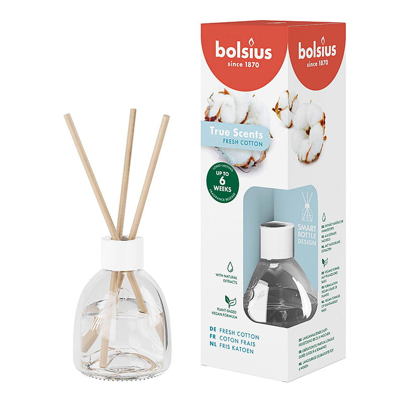 Bolsius Duftolie 60 ml med træpinde frisk bomuld