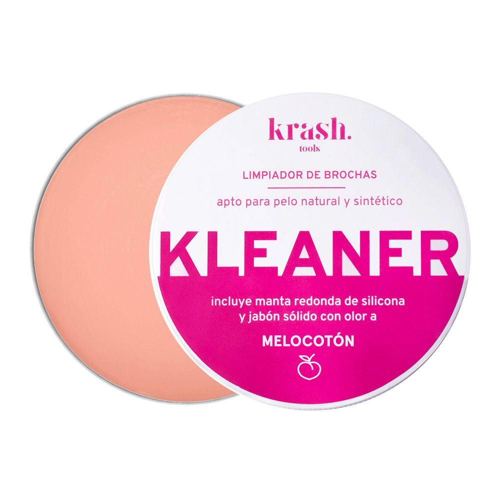„Kleaner“ šepetėlių valiklis su silikoniniu kilimėliu, „Peach“ Makiažo šepetėlių valikliai