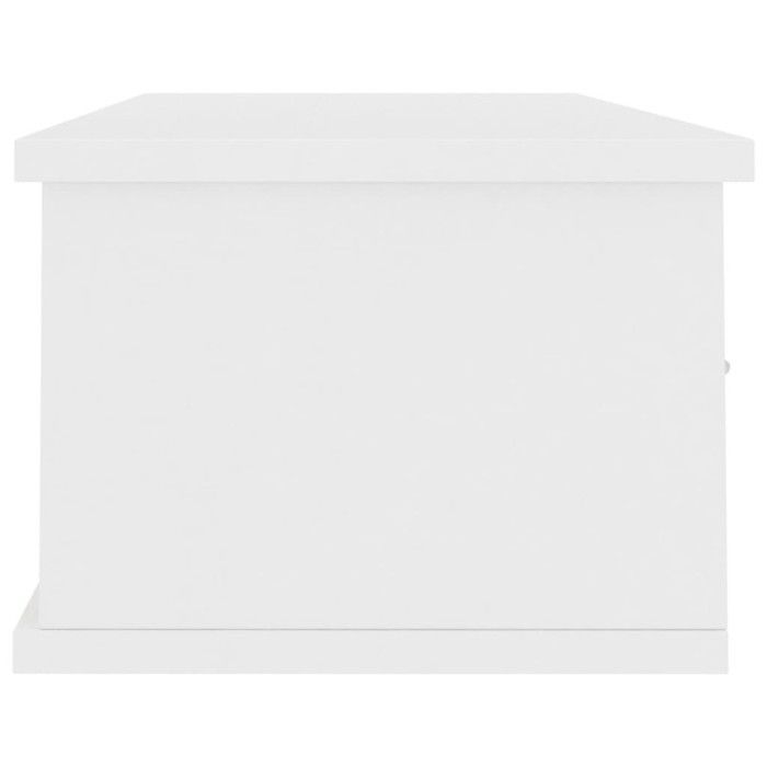 Étagère murale avec tiroirs - VIDAXL - Blanc - Aspect bois - Contemporain - Design